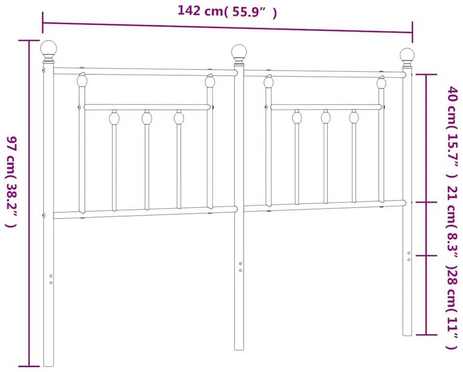Metalinis galvūgalis, juodos spalvos, 135cm