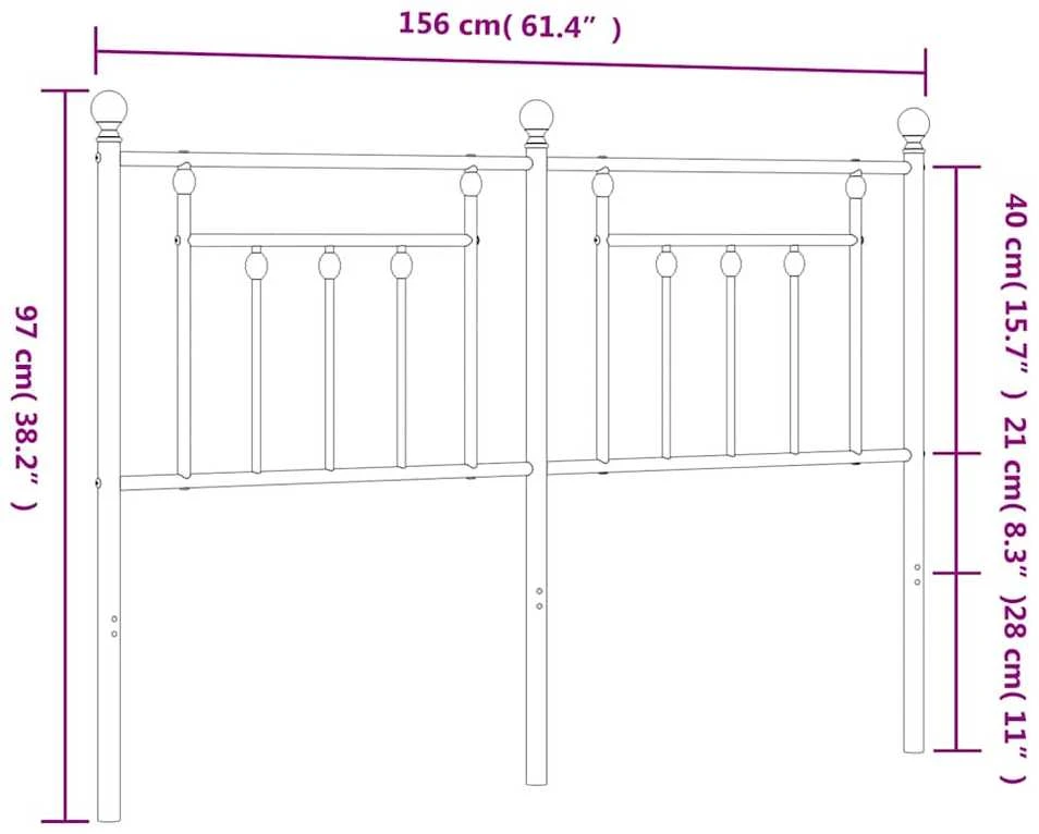 Metalinis galvūgalis, juodos spalvos, 150cm