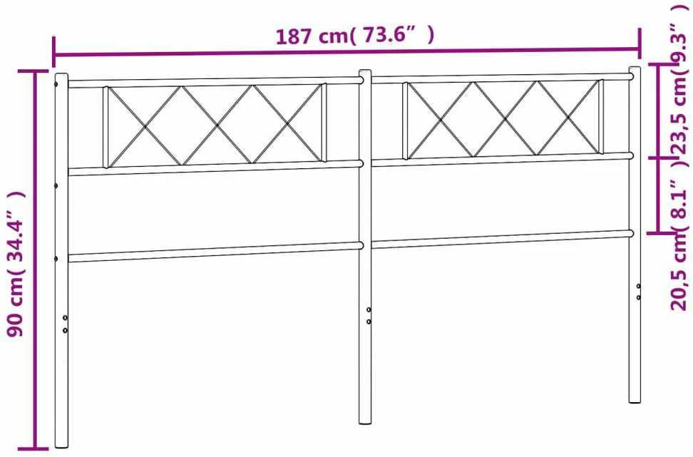 Metalinis galvūgalis, juodos spalvos, 180cm