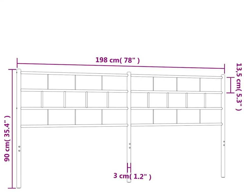 Metalinis galvūgalis, juodos spalvos, 193cm