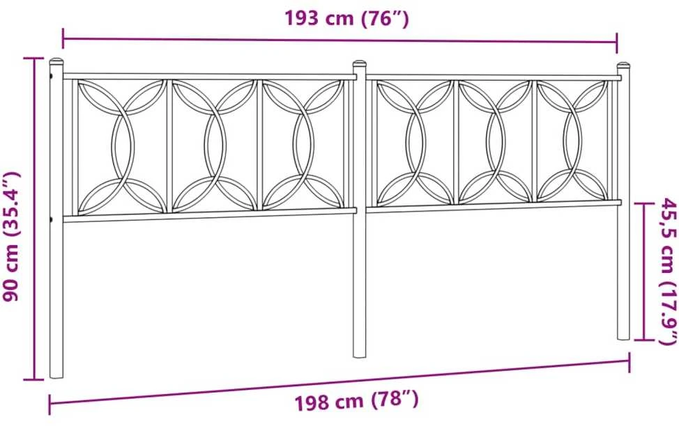 Metalinis pakaitinis galvūgalis, juodos spalvos, 193cm