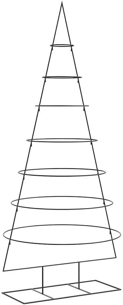 Metalinė Kalėdų eglutė, juodos spalvos, 210cm