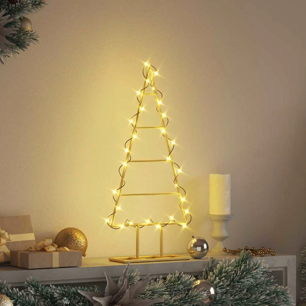 Metalinis Kalėdų medis Auksinė 60 cm