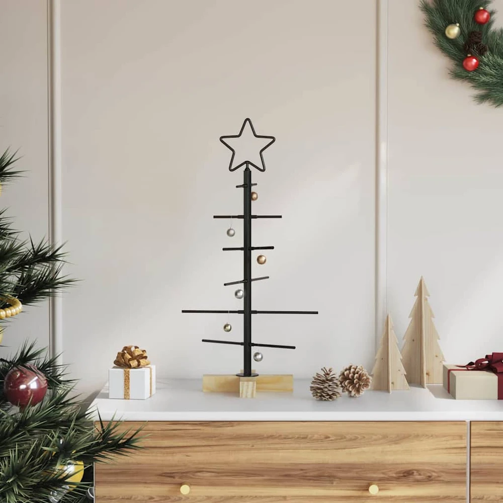 Metalinis Kalėdų medis Juoda 59,5 cm