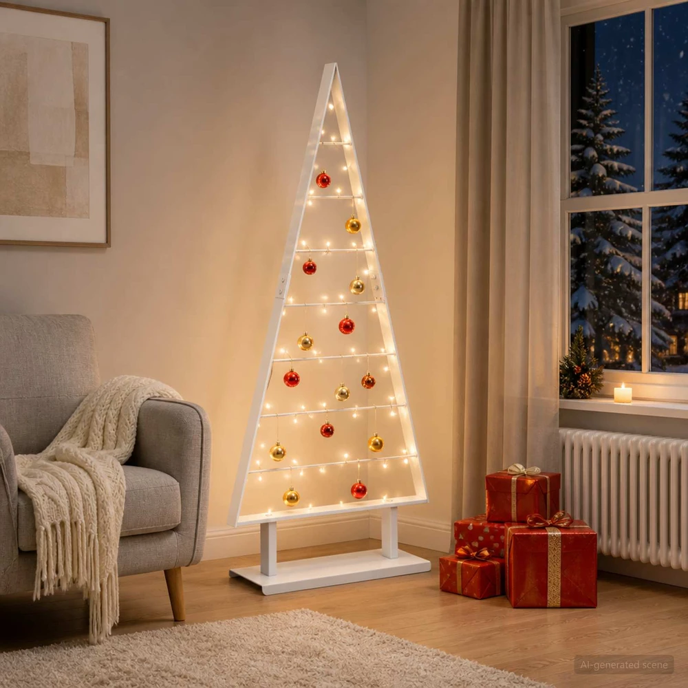 Metalinis Kalėdų medis KUOPIO 125 cm Plienas Balta