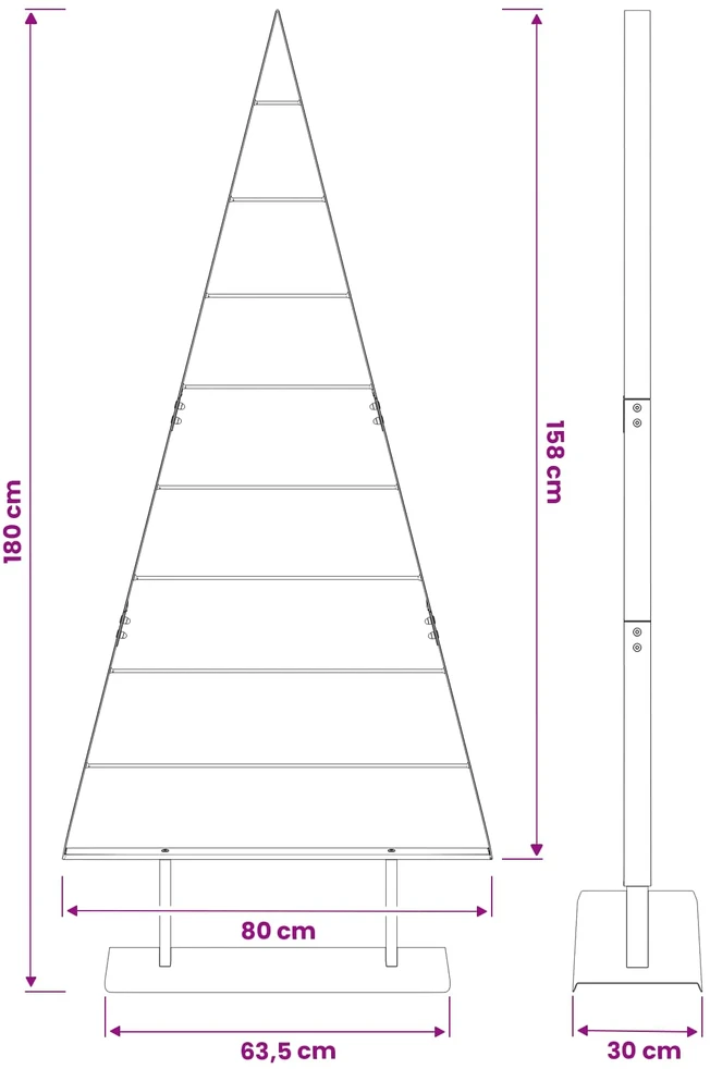 Metalinis Kalėdų medis KUOPIO 180 cm Plienas Auksinė