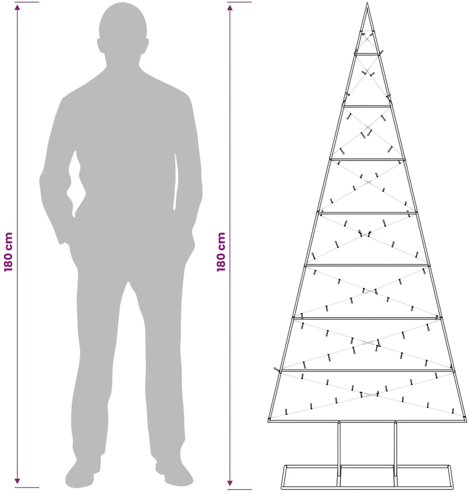 Metalinis Kalėdų medis KUOPIO 180 cm Šilta balta