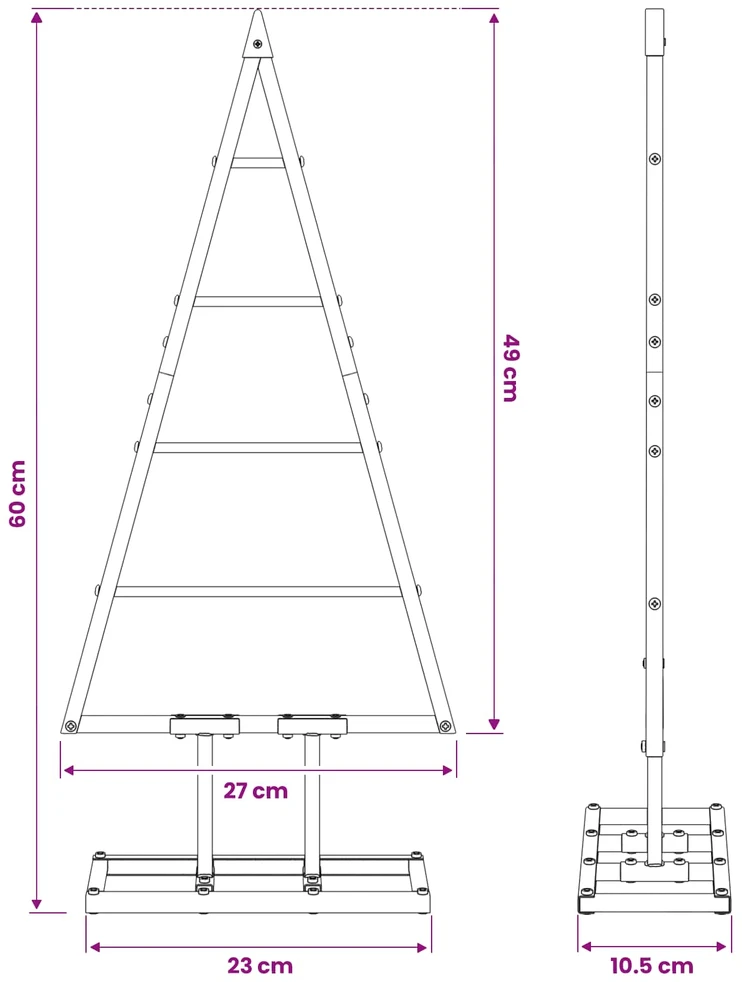Metalinis Kalėdų medis KUOPIO 60 cm Metalas Juoda