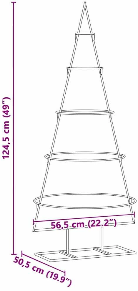 Metalinis Kalėdų medis s stovu Auksinė 125 cm