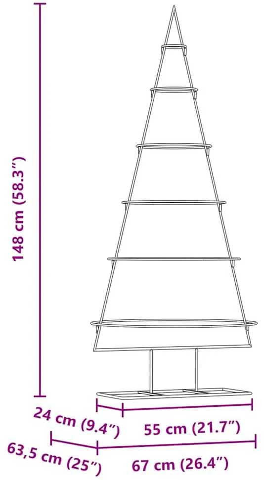 Metalinis Kalėdų medis s stovu Auksinė 148 cm