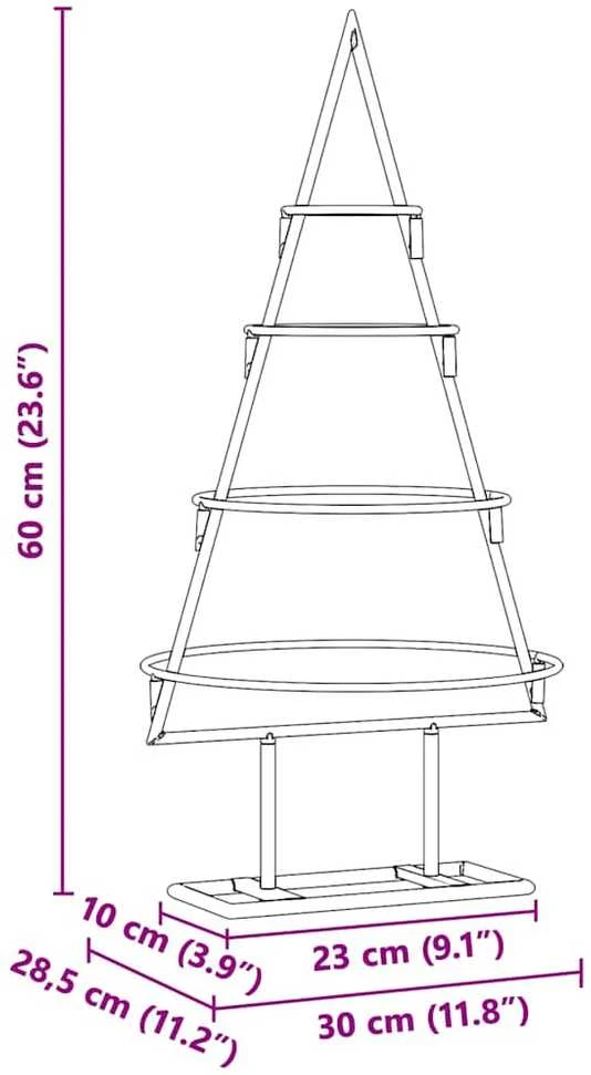 Metalinis Kalėdų medis s stovu Auksinė 60 cm