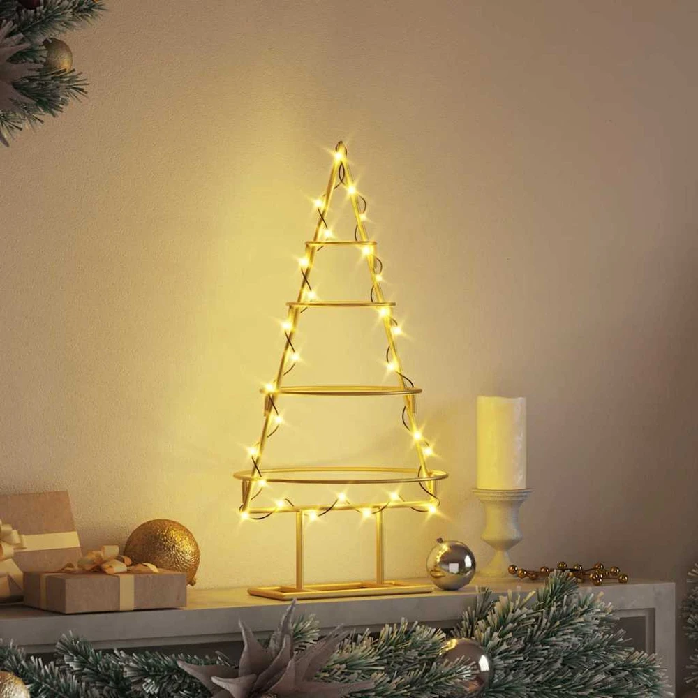 Metalinis Kalėdų medis s stovu Auksinė 60 cm