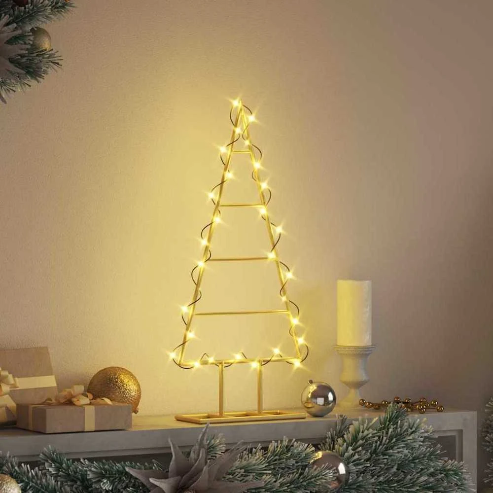 Metalinis Kalėdų medis Auksinė 60 cm