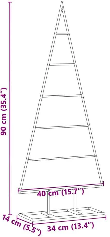 Metalinis Kalėdų medis Auksinė 90 cm