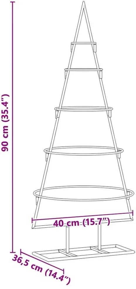 Metalinis Kalėdų medis s stovu Auksinė 90 cm