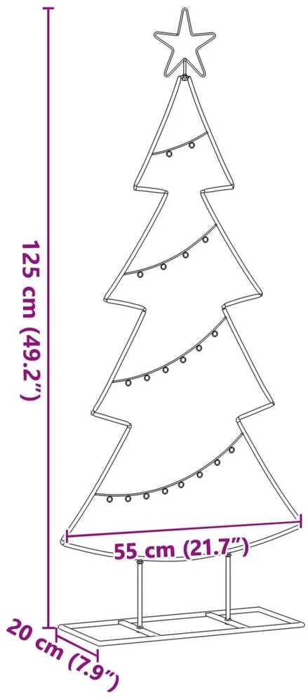 Metalinis Kalėdų medis Juoda 125 cm Plienas