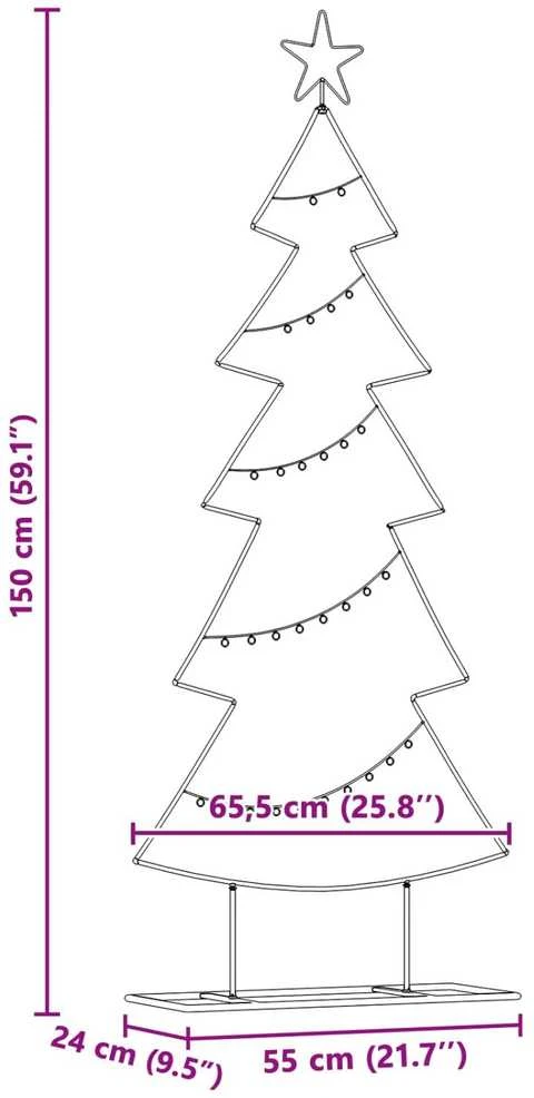 Metalinis Kalėdų medis Juoda 150 cm Plienas