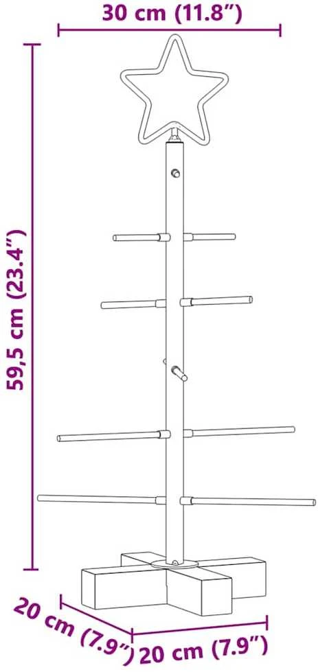 Metalinis Kalėdų medis Juoda 59,5 cm