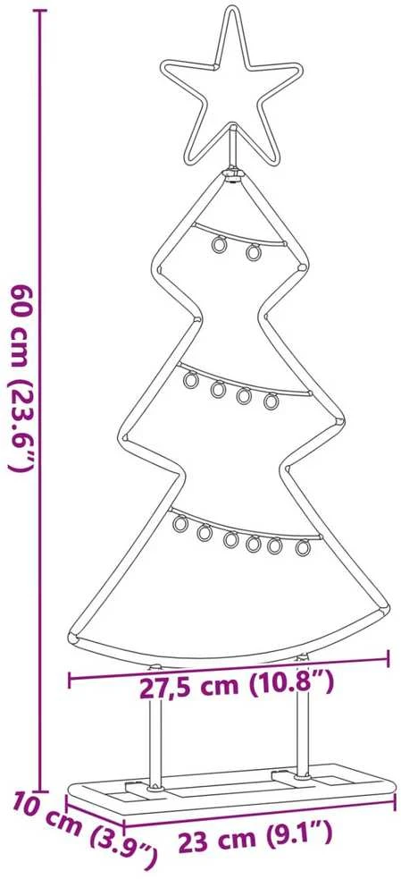 Metalinis Kalėdų medis Juoda 60 cm Plienas