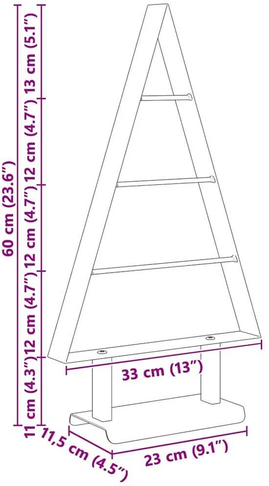 Metalinis Kalėdų medis Juoda 60 cm Plienas