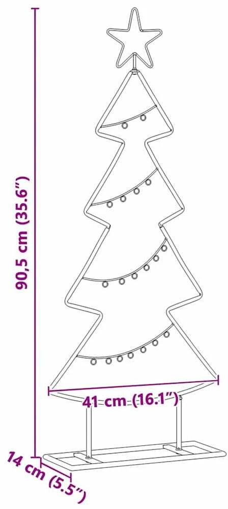 Metalinis Kalėdų medis Juoda 90,5 cm Plienas