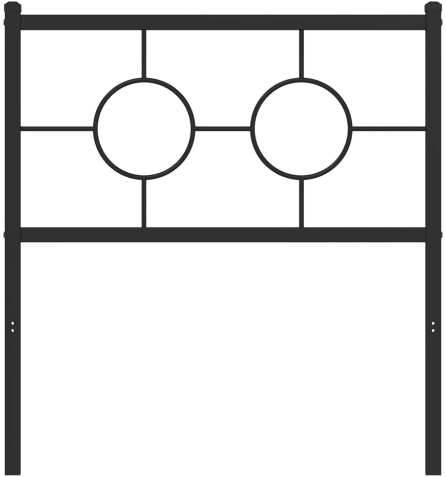 Metalinis keičiamas galvūgalis, juodas, 75 cm