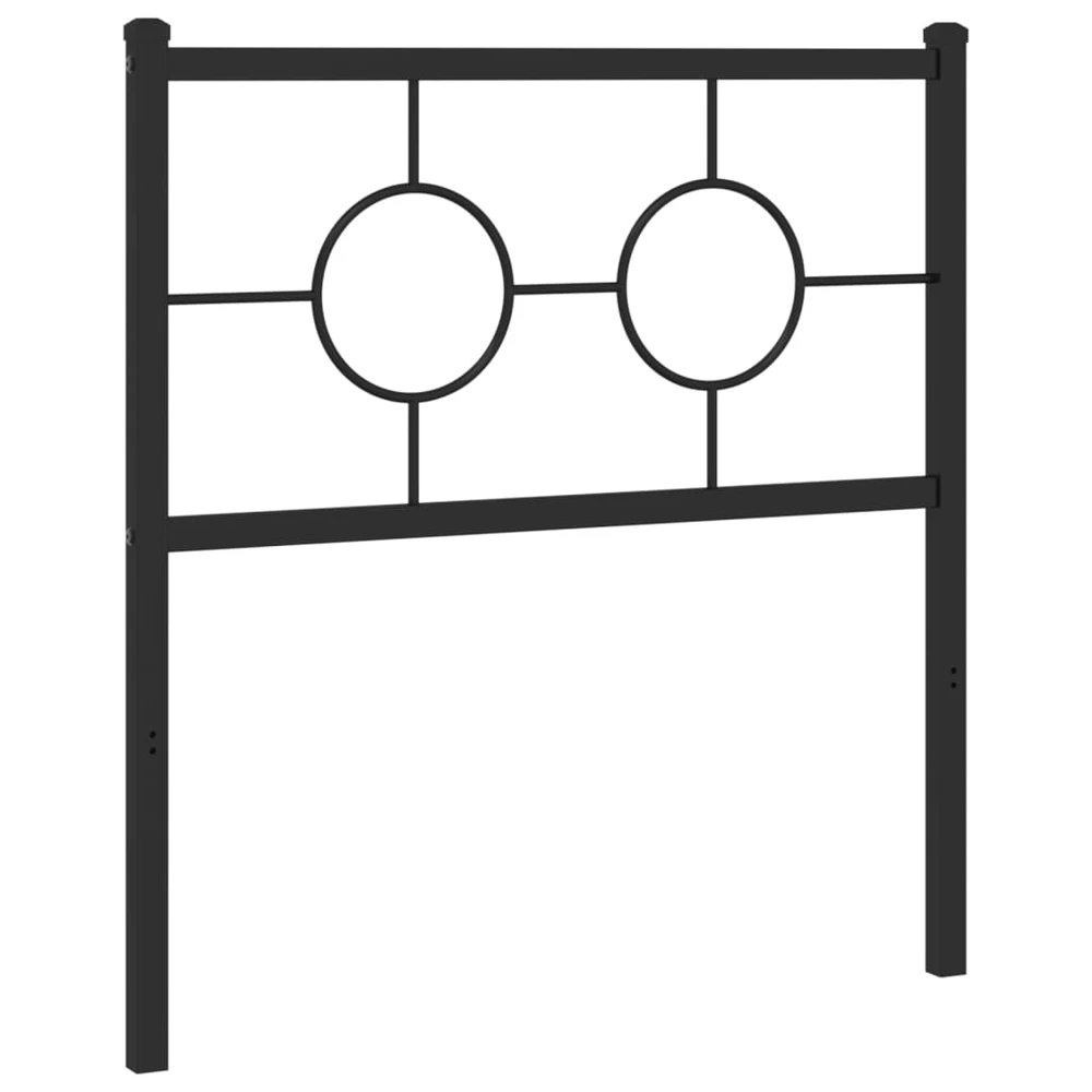 Metalinis keičiamas galvūgalis, juodas, 75 cm