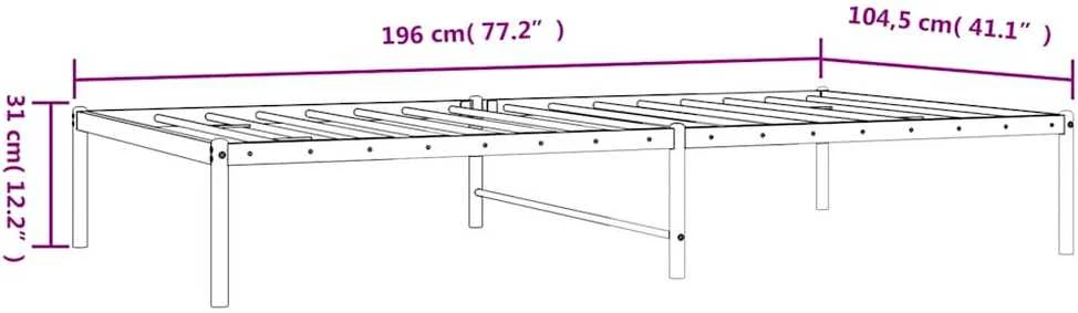 Lova Metalinis lovos rėmas, baltos spalvos, 100x190 cm