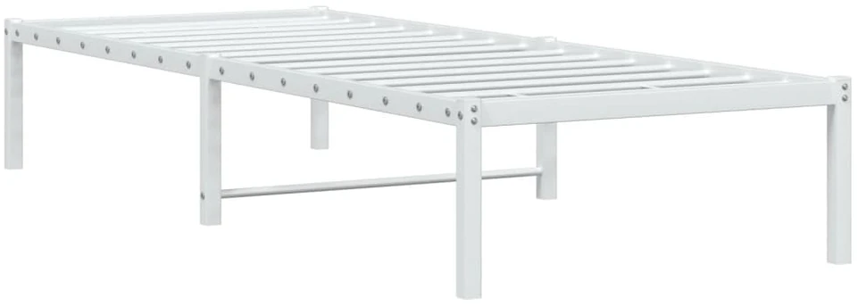 Metalinis lovos rėmas, baltos spalvos, 75x190cm