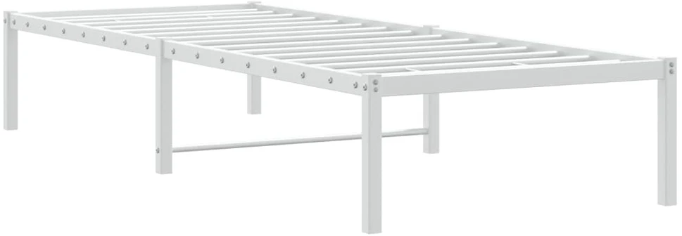 Metalinis lovos rėmas, baltos spalvos, 75x190cm