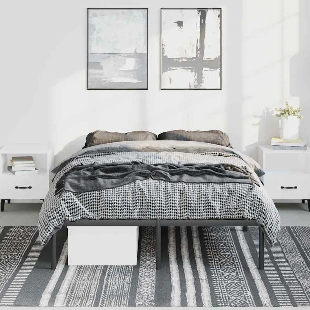 Lova Metalinis lovos rėmas, juodos spalvos, 135x190cm