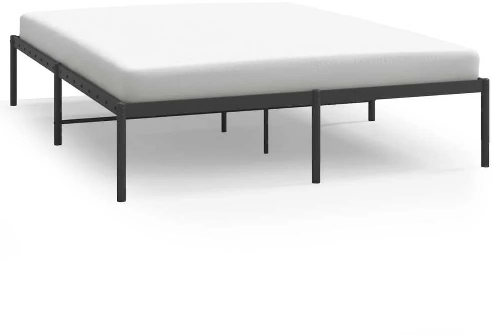 Metalinis lovos rėmas, juodos spalvos 160x200 cm