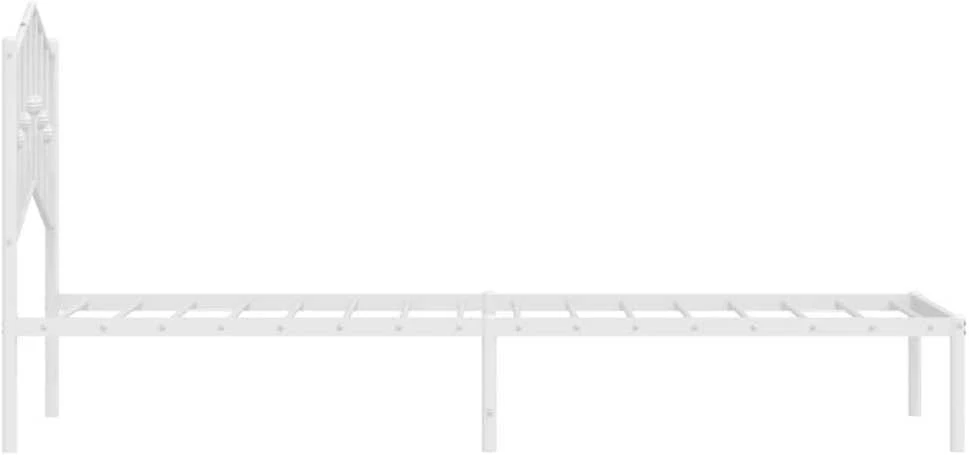 Lova Metalinis lovos rėmas su galvūgaliu, baltos spalvos, 107x203cm