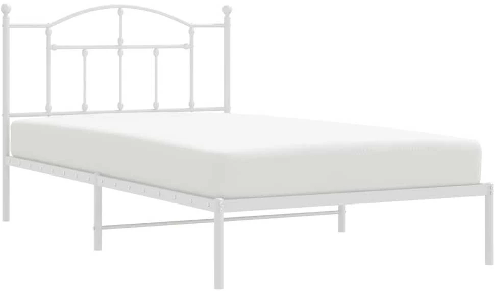 Lova Metalinis lovos rėmas su galvūgaliu, baltos spalvos, 107x203cm
