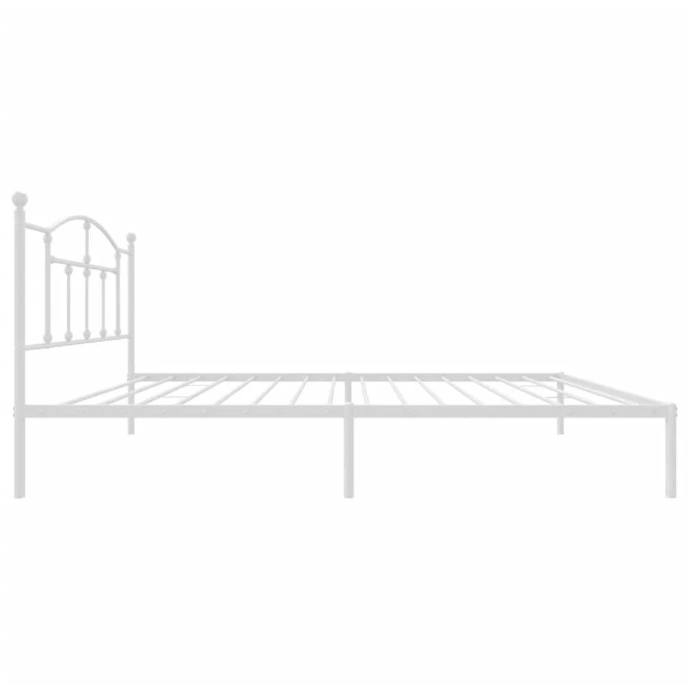 Lova Metalinis lovos rėmas su galvūgaliu, baltos spalvos, 107x203cm