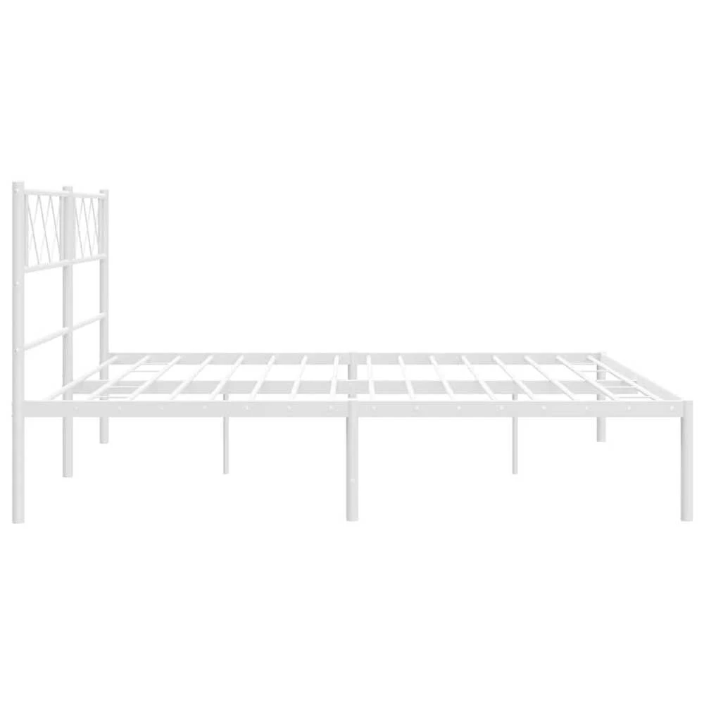 Lova Metalinis lovos rėmas su galvūgaliu, baltos spalvos, 183x213cm