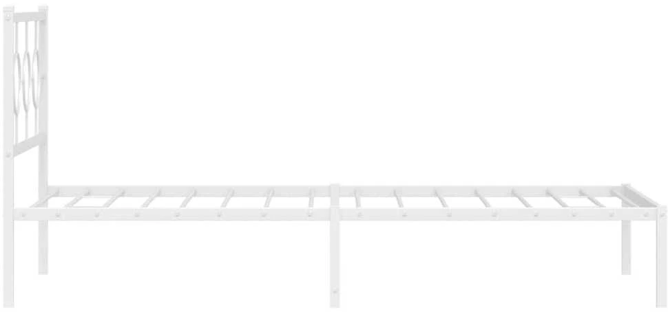 Lova Metalinis lovos rėmas su galvūgaliu, baltos spalvos, 107x203cm