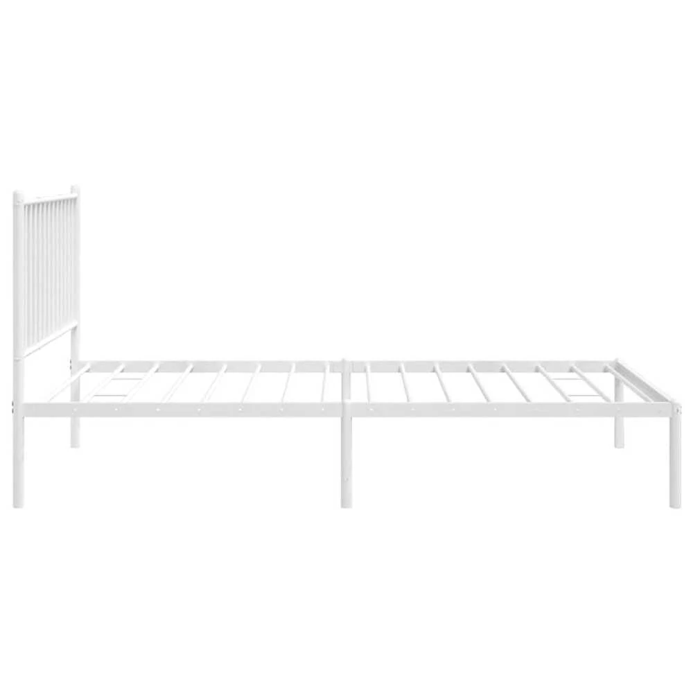 Lova Metalinis lovos rėmas su galvūgaliu, baltos spalvos, 100x190cm
