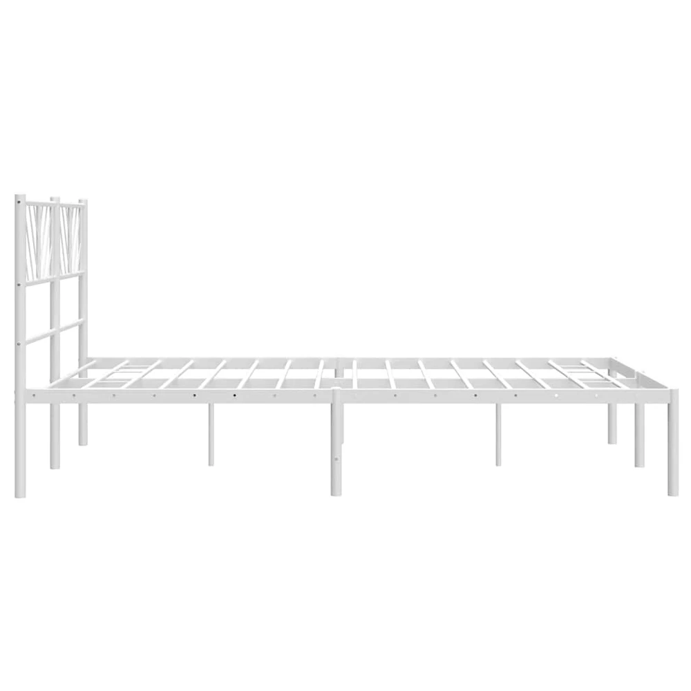 Lova Metalinis lovos rėmas su galvūgaliu, baltos spalvos, 135x190cm