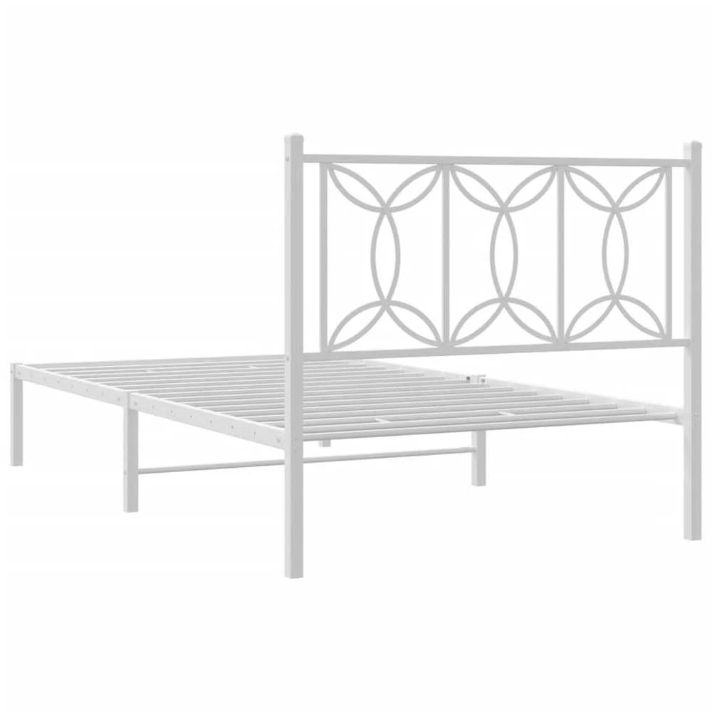 Lova Metalinis lovos rėmas su galvūgaliu, baltos spalvos, 100x190cm