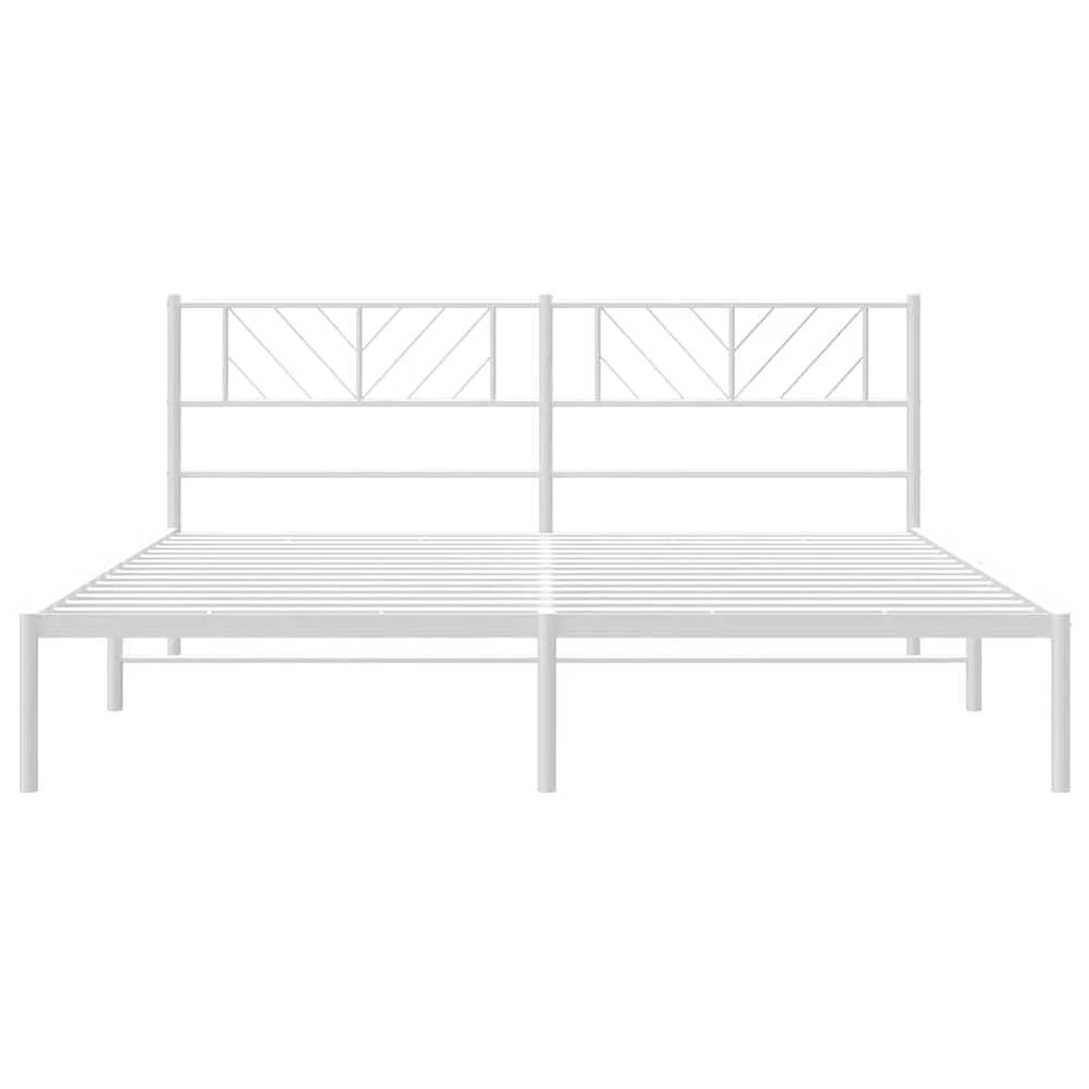 Lova Metalinis lovos rėmas su galvūgaliu, baltos spalvos, 183x213cm