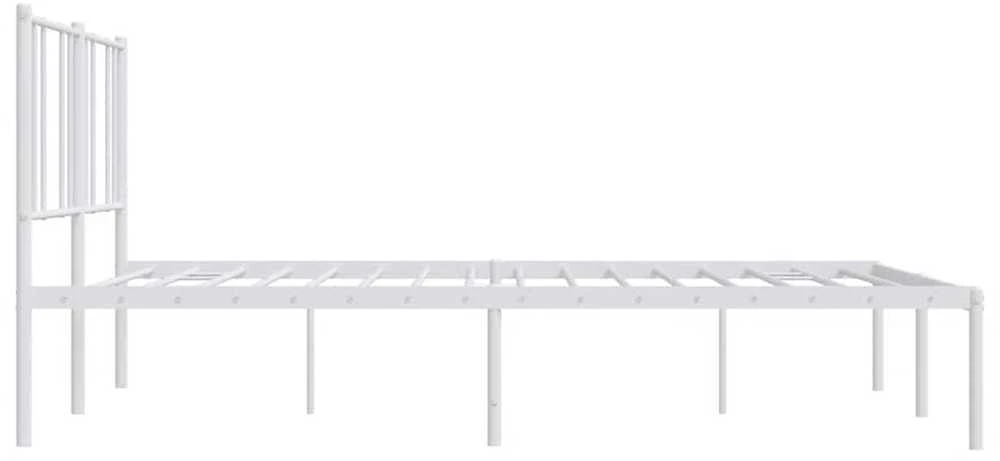 Lova Metalinis lovos rėmas su galvūgaliu, baltos spalvos, 193x203cm