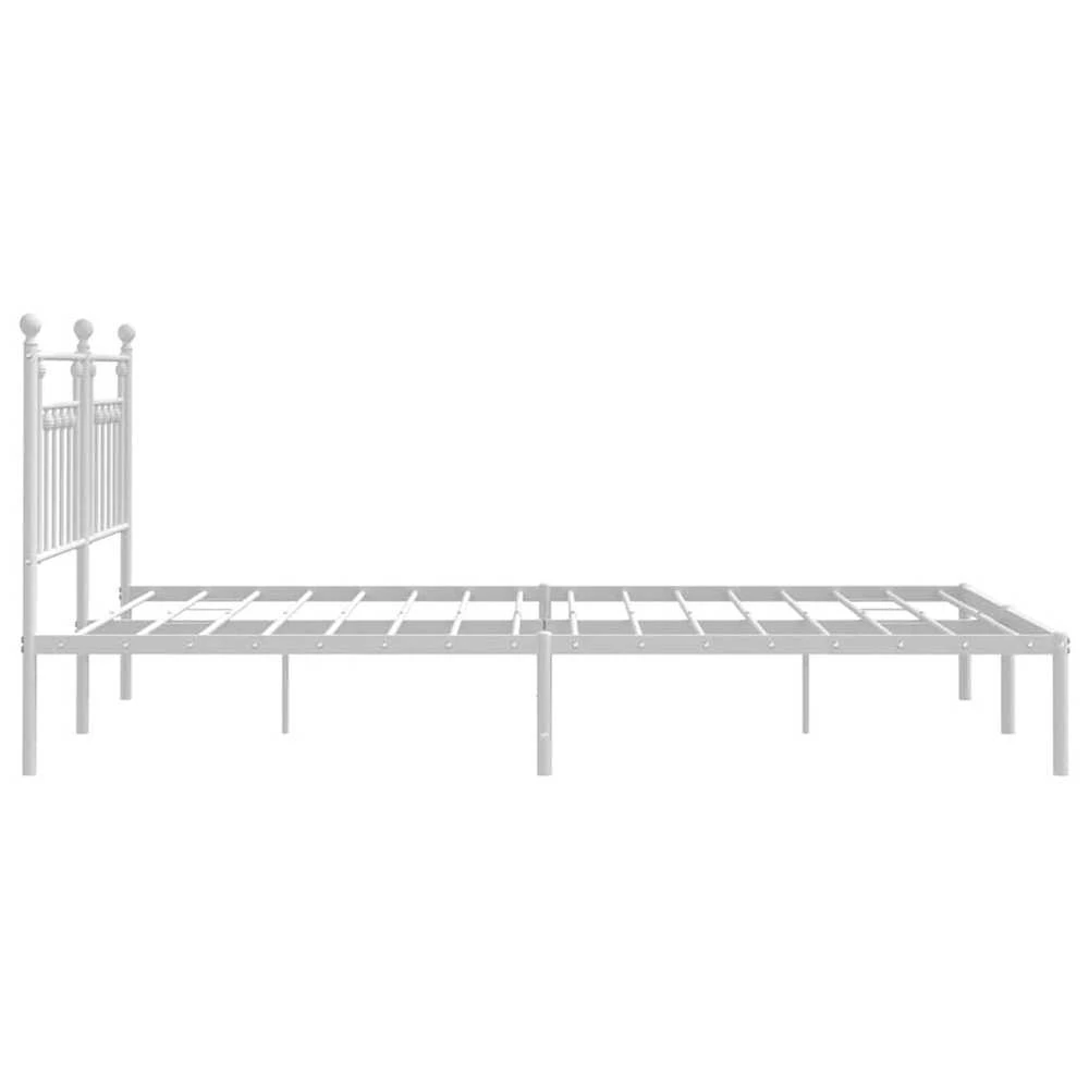 Lova Metalinis lovos rėmas su galvūgaliu, baltos spalvos, 183x213cm