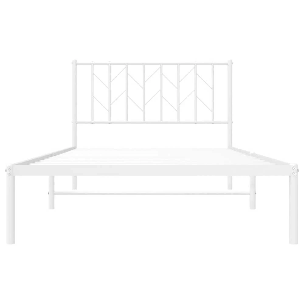 Lova Metalinis lovos rėmas su galvūgaliu, baltos spalvos, 107x203cm
