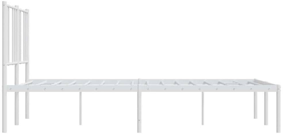 Lova Metalinis lovos rėmas su galvūgaliu, baltos spalvos, 135x190cm