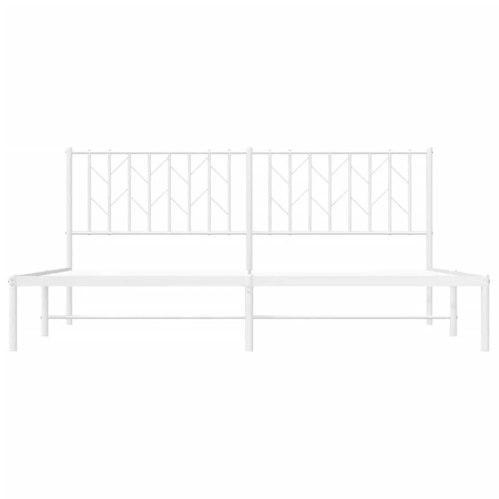 Lova Metalinis lovos rėmas su galvūgaliu, baltos spalvos, 183x213cm