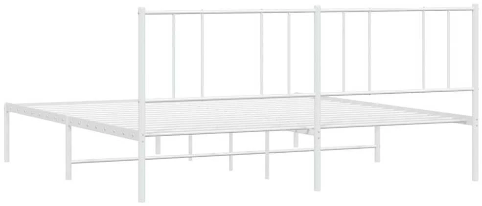 Lova Metalinis lovos rėmas su galvūgaliu, baltos spalvos, 193x203cm