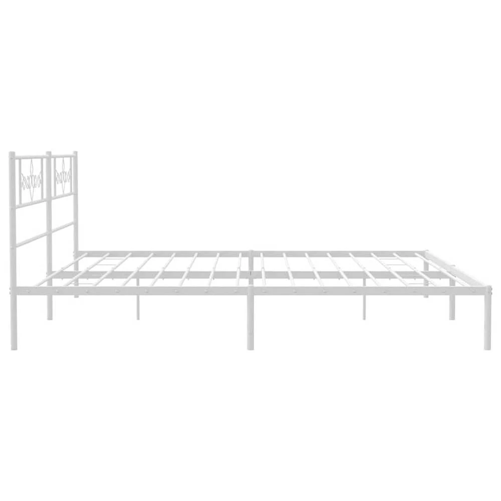Lova Metalinis lovos rėmas su galvūgaliu, baltos spalvos, 183x213cm