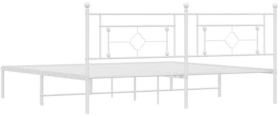 Lova Metalinis lovos rėmas su galvūgaliu, baltos spalvos, 193x203cm