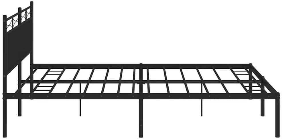 Lova Metalinis lovos rėmas su galvūgaliu, juodos spalvos, 193x203cm